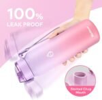 32oz Water Bottle with Removable Straw and Spout Lid Two Ways to Drink, 18/10 Stainless Steel Insulated Water Bottle, BPA-Free, Leak Proof, Double wall, for Sports, Gym - Image 6