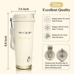 Mr&MrsGifts Miss to Mrs Tumbler, Bride to be tumbler for engagement gifts，Mrs coffee mug for bride gifts, Mr Mrs champagne tumblers with Lid and Straw - Image 4