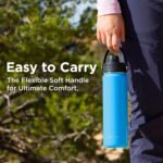 ThermoProof Double-Walled Vacuum Insulated Stainless Steel Water Bottle - Wide Mouth with Chug & Spout Lids, Dishwasher Safe, Reusable, Leakproof, Hot & Cold for Men, Women & Kids - 22oz, Light Blue - Image 9