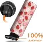 40oz Pink Strawberry Water Bottle with Handle and Flip Straw, Sports Stainless Steel Insulated Cup Travel Coffee Mug Tumbler, Birthday Mothers Day Chritmas Gifts for Women - Image 7