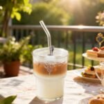 13oz Glass Tumbler with Straw and Lid, Reusable Iced Coffee Cup Tumbler, Cute Glass Cups for Water, Matcha, Travel Coffee Mugs (Wildflower- 13oz) - Image 3