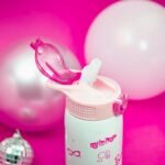 Zak Designs Barbie Porter Water Bottle for Travel and At Home, 19 oz Vacuum Insulated Stainless Steel with Locking Spout Cover, Built-In Carrying Loop, Leak-Proof Design (Barbie) - Image 3