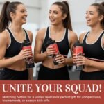 Cheer Water Bottle for Girls 18 oz, Insulated Stainless Steel Sports Bottle with Spout Lid, Cheerleader Gift Bulk for Team, Squad Gifts (Red) - Image 5