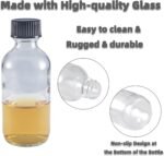 6 Pack 2oz Shot Bottles with Caps, Leak-proof 60mL Small Clear Glass Bottles with Lids for Travel, Wellness, Ginger, Essential Oils, Liquids, Potion, Juice - Image 4