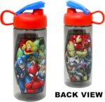 Marvel Avengers Plastic Water Bottle for Boys and Girls ~ 3pc Bundle with MCU Superheroes Reusable Water Bottle For Home, School, and Sports, Avengers Stickers, and Door Hanger - Image 3