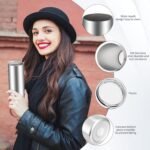 Skinny Tumblers Bulk 20 oz Stainless Steel with Lids and Straws Blank Slim Insulated Cup Double Layer Water Cups for Travel, DIY(Silver,24 Pcs) - Image 4