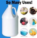 4 Pack 1 Gallon Plastic Jugs with Caps – BPA-Free HDPE Containers for Water, Cleaning Solutions, Fertilizer, Soap and Detergent – Empty Reusable Gallon Bottles with Handles - Image 3