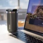 WACACO Octaroma Lungo Vacuum Insulated Coffee Mug, Double-wall Stainless Steel Travel Tumbler With Drinking Lid, 10 fl oz(300ml)， Dim Grey - Image 4