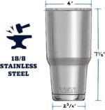 YETI Rambler 30 oz Stainless Steel Vacuum Insulated Tumbler w/MagSlider Lid, Charcoal - Image 3