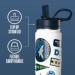 Hydrapeak x NBA Officially Licensed Minnesota Timberwolves 20 oz Active Water Bottle with Chug Lid and Handle Reusable Stainless Steel Double Wall Insulated Sports Gift for Kids/Adults - Image 3
