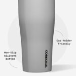 Corkcicle Go Cup XL - Leak-Proof Travel Tumbler - Triple Insulated Stainless Steel Water Bottle - Easy-Carry Handle - Summer Drinkware Gift - Keeps Drinks Ice Cold - 30 oz - River Rock - Image 5