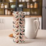 40oz Dachshund Dog Design Insulated Water Bottle - Leakproof Stainless Steel Tumbler with Flip Straw, 24hr Temperature Retention,Gift for Female Dog Owners (Home/Office/Travel Use) - Image 4