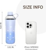 Bow Insulated Water Bottle for Women, 18 oz Stainless Steel Water Bottles, Double Walled, 2 Lids (Chug & Tumbler) - Hydrate & Caffeinate, Available Gift Wrapping - Image 3