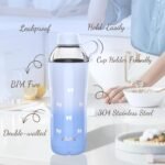 Bow Insulated Water Bottle for Women, 18 oz Stainless Steel Water Bottles, Double Walled, 2 Lids (Chug & Tumbler) - Hydrate & Caffeinate, Available Gift Wrapping - Image 6