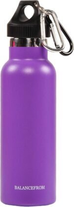 Signature Fitness Double-Wall Vacuum Insulated Stainless Steel Water Bottle, 3 Caps Included, Multiple Colors and Sizes - Image 3