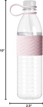 Copco Hydra 20 oz Tritan Water Bottle with Leak-Proof Lid & Textured Grip - BPA-Free, Dishwasher Safe, Easy Twist-Open for Ice & Fruit - Fits Cup Holders, Lightweight, Durable(Pink) - Image 5
