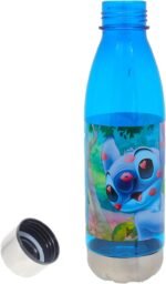 Stitch and Angel Water Bottles Set - Bundle of 2 Reusable Sports Bottles for Home, School & Stickers, Tattoos, More | Lilo and Stitch Pack for Kids - Image 3