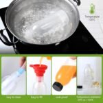 12 Pack 15oz(450ml) PP Heat-Resistant Plastic Juice Bottles With Caps-Plastic Smoothie Bottles-Reusable Bulk Beverage Containers with Lids For Juice, Beverage(Dishwasher Safe) - Image 5