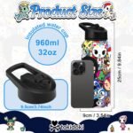 Tokidoki Unicorno Bottle 32oz Insulated Stainless Steel Water Bottle Reusable Vacuum Insulated Water Bottle Tumbler with Leak Proof Flip Bottle for Travel Office Gym (signature) - Image 3