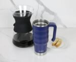 MIRA 24 oz Insulated Travel Mug - Stainless Steel Coffee Cup with Spill-Proof Flip Lid & Handle - Hot/Cold Car Tumbler - Marine - Image 6