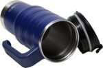 MIRA 24 oz Insulated Travel Mug - Stainless Steel Coffee Cup with Spill-Proof Flip Lid & Handle - Hot/Cold Car Tumbler - Marine - Image 7
