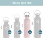 Lifefactory 24-Ounce Stainless Steel Vacuum-Insulated Sport Bottle, Desert Rose - Image 5