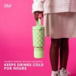 Simple Modern Trek Pivot | 24oz Kids Flip Straw Tumbler with Handle and Silicone Boot | Insulated Water Bottle Stainless Steel Cup | School Travel Jug | Raspberry Vibes - Image 5