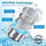 Hydrogen Water Bottle Generator, Up to 2300+PPB, 15OZ Upgrade Hydrogen Water Bottle - SPE PEM Tech, Rechargeable Hydrogen Rich Water Glass Bottle, Portable Hydration & Healthy Gift - Image 3