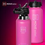 Mint Sport Insulated Stainless Steel Water Bottle with Straw – 32 oz BPA-Free Sports Water Bottle, Leakproof Double-Wall Vacuum Insulation for Gym, Travel & Sports (Playful Pink) - Image 4