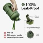 TOOFEEL 2.2 Liters Gym Big Sports Water Bottles for Men - Reusable BPA Free Plastic Clear Water Jug - Unique Water Bottles, Comfurtable to Touch and Easy to Clearn - Matte Olive Water Boottle - Image 3