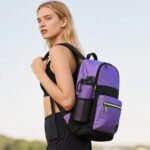 SASEUM Sport Water Bottle 18oz Stainless Steel Double Wall Vacuum Thermal Mug with Leak Proof Spout Lids, Wide Mouth Metal Insulated Water Jug for Gym and Travel（Purple） - Image 4