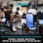 Magnetic Gym Water Bottle Bag & Holder – Magnetic Water Bottle Sleeve & Sling Pouch with Detachable Phone Holder | FitWallet - Image 3