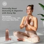 100% Pure Copper Water Bottle for Drinking, 34 Oz Hammered Ayurvedic Copper Bottle for Drinking Water | Leak-Proof & Eco-Friendly | For Yoga, Office, Travel – Handcrafted, Reusable & BPA-Free - Image 4