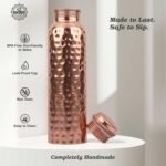 100% Pure Copper Water Bottle for Drinking, 34 Oz Hammered Ayurvedic Copper Bottle for Drinking Water | Leak-Proof & Eco-Friendly | For Yoga, Office, Travel – Handcrafted, Reusable & BPA-Free - Image 6