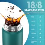 24oz Water Bottle Insulated with Straw, Double Wall 18/8 Stainless Steel Water Bottle with Carrying Strap, Metal Water Bottle BPA Free for Camping, Gym, Travel, Car - Image 3