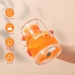 13oz Glass Tumbler with Lid and Glass Straw Set of 2 – Thick-Walled Iced Coffee Cup, Reusable Clear Glass Cups for Water, Iced Tea, Coffee, Juice, Perfect for On-the-Go & Daily Use - Image 5