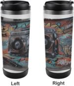 Graffiti Hip Hop Digital Tumbler with Leak-proof Lid Large Stainless Steel Cups Vacuum Travel Mug Reusable Coffee Cup Insulated Water Bottle for Gift Camping Office Home Car Cup - Image 5