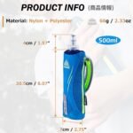 Azarxis TPU Soft Flask Collapsible Water Bottles BPA-Free 250ml 350ml 500ml 600ml for Hydration Vest Pack Running Hiking Cycling Climbing - Image 3