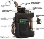 H2O Capsule Half Gallon Cube Square Water Bottle value pack - 2.2L Water Bottle with Strap, 2 Storage Sleeves, Straw Lid – BPA Free Reusable Sports Water Jug with Handle, (68 Ounce) - Image 3