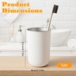Stainless Steel Mouthwash Cups, 12oz/350ml White Metal Drinking Cup Toothbrush Cup Reusable Drinkware Home & Outdoor Activities Tumbler Cups for Coffee Bathroom office and Travel - Image 3