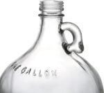 Dicunoy 1 Gallon Glass Jugs, 128 OZ Large Fermenting Jug with Seal Lid, Wine Growler Carboy Bottle with Handle for Juice, Milk, Water, Vinegar, Limoncello, Home Decoration, Change Jar - Image 5