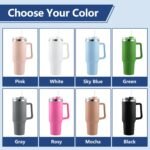 Personalized Tumbler with Handle and Straw, Ships Next Day - 40 Oz Custom Insulated Stainless Steel Tumblers with Name, Customized Travel Coffee Cup, Personalized Photo Gift for Dad, Husband - Image 3