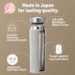 TIGER Made in Japan Vacuum Insulated Stainless Steel Water Bottle, 16 oz (480ml), WF - Moon White - Image 4
