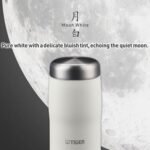 TIGER Made in Japan Vacuum Insulated Stainless Steel Water Bottle, 16 oz (480ml), WF - Moon White - Image 7