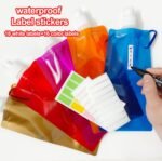 10 Pack Collapsible Water Bottles,Reusable Drinking Water Bags with Carabiner Clip,480ml Travel Water Bottle,Leak Proof Water Bottles for Camping,Hiking Travel,Gym,Sports,Biking,BPA Free - Image 5