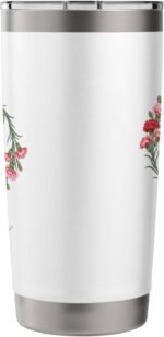Floral Emily Name Flower Personalized Name Emily Stainless Steel Insulated Tumbler - Image 3