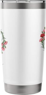 Floral Emily Name Flower Personalized Name Emily Stainless Steel Insulated Tumbler - Image 5