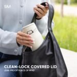 Simple Modern Valentine's Day Mesa Loop Water Bottle with Covered Straw and Handle | 30oz Cup Holder Friendly Insulated Stainless Steel Bottles for Travel, Sports and School | Crimson Hearts - Image 4