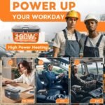 DUPASU Electric Lunch Box Food Warmer: 100W Heated Lunch Box for Adults, 1.8L Portable Fast Heating Lunchbox Food Heater for Car, Truck, Work, Travel, Lonchera Elctrica Porttil 12/24V/110-230V - Image 3