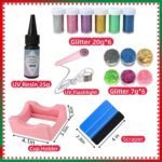 SIECCY Snow Globe Tumbler Kit – 4 Pack 16oz Snow Globe Cups, Pre-Drilled Double Wall Glass, Bamboo Lids, Straws, 13 Glitter Colors, Funnels, Bent Syringe, UV Resin - Image 3